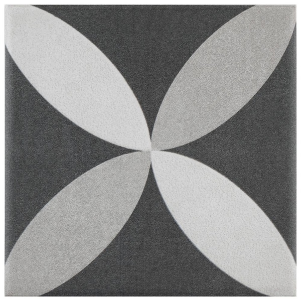 Merola Tile Twenties Mini Petal 3-7/8 in. x 3-7/8 in. Ceramic Floor and Wall Tile (9.72 sq. ft./Case)