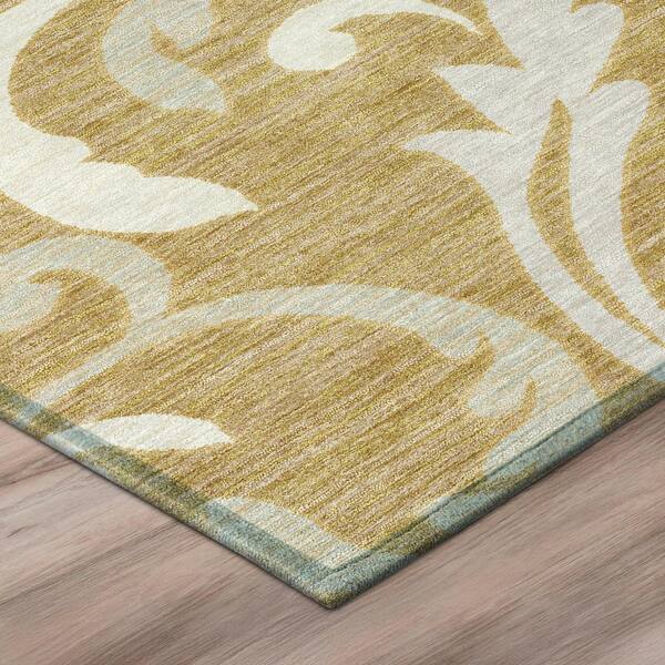 Chantille Machine Washable Indoor/Outdoor Abstract ACN3102 Gold 2 ft. x 3 ft. Accent Rug