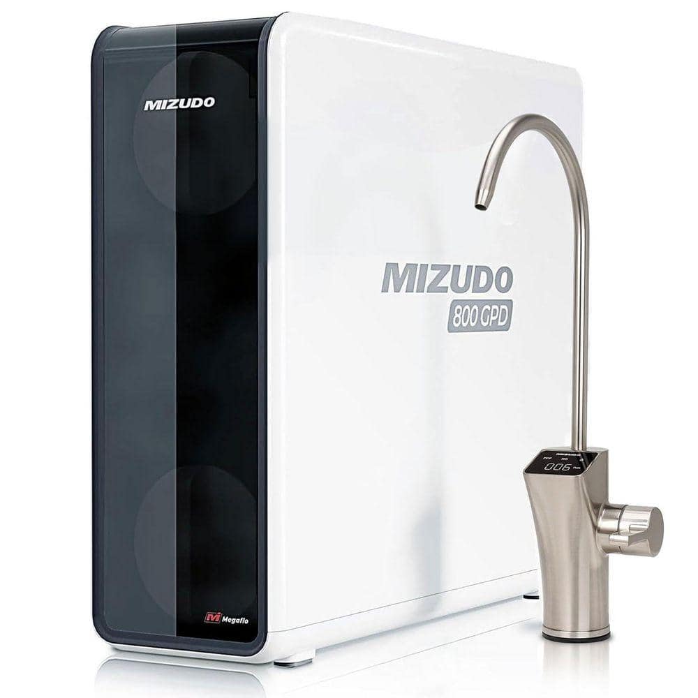 Megaflo 9-Stage Tankless Reverse Osmosis System, 800 GPD Under Sink RO Water Filter with Display Faucet, CSA Certified