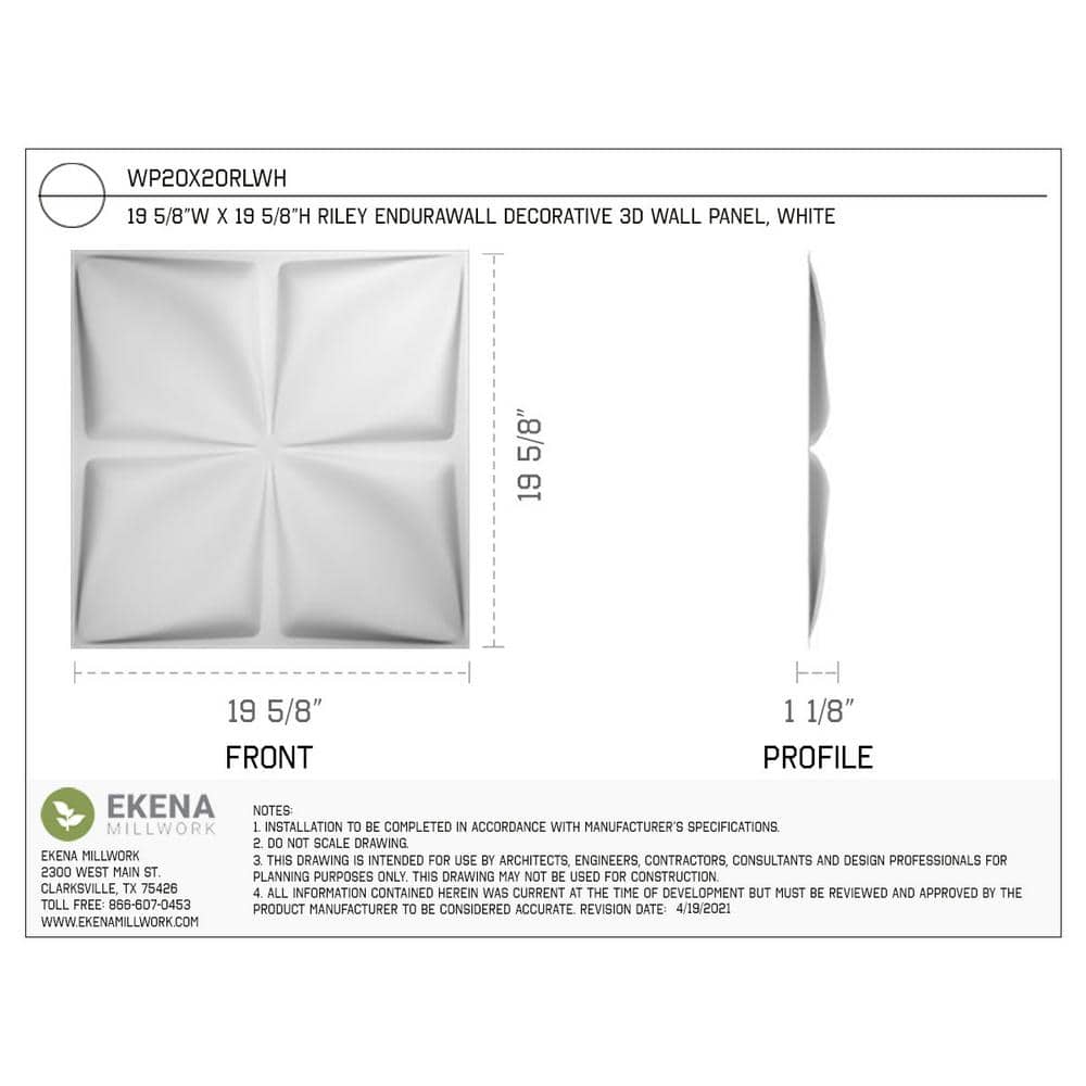 White Textured PVC 3D Decorative Wall Panels Set
