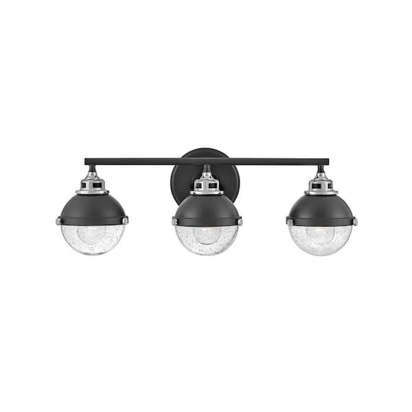 HINKLEY - Fletcher 25.0 in. 3 Light Black Vanity Light