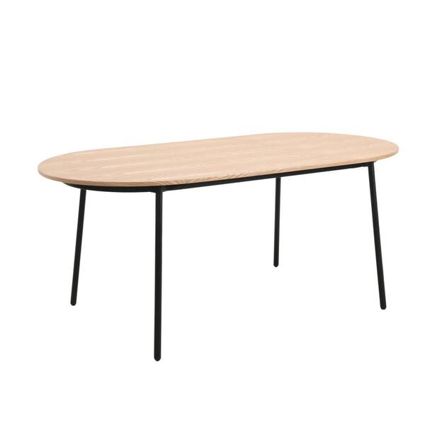 Leisuremod Tule MidCentury Modern 71 in. 4Legs Oval Dining Table with