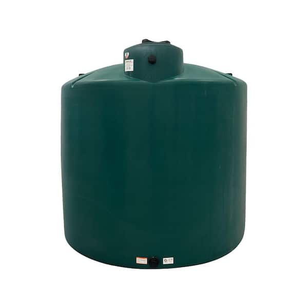 2500 Gal. Dark Green Polyethylene Vertical Water Storage Tank