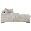 PRIMO INTERNATIONAL Cocoon Grey Polyester with Cupholder and USBs Oversized Track Arm Chaise Lounge 65522