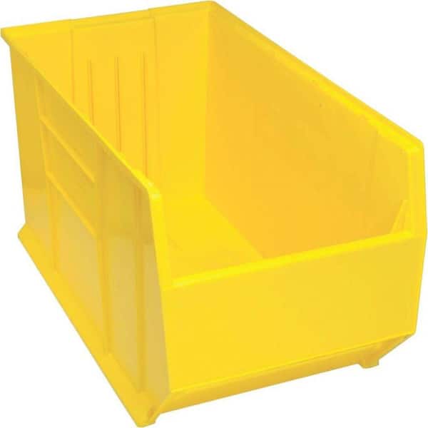 36 in. Quantum Hulk 54 Gal. Storage Tote in Yellow (1-Pack)
