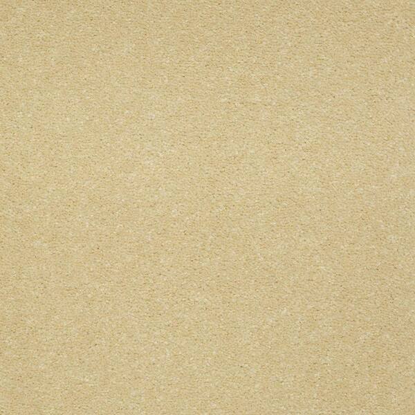 Platinum Plus Carpet Sample - Enraptured II - Color Whisper Yellow Texture 8 in. x 8 in.
