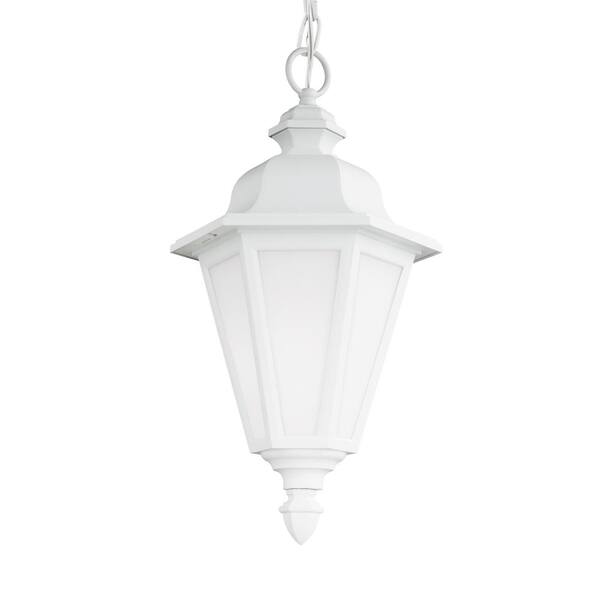 Generation Lighting Brentwood White 1-Light Outdoor Hanging Pendant