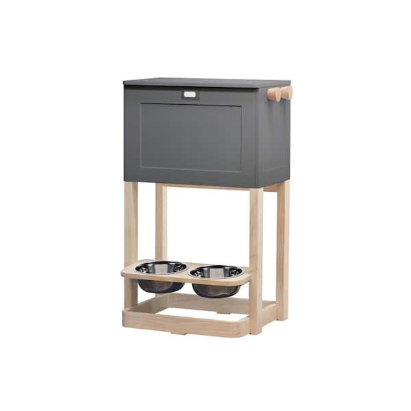 zoovilla Parlor Pet Feeder Station in Gray