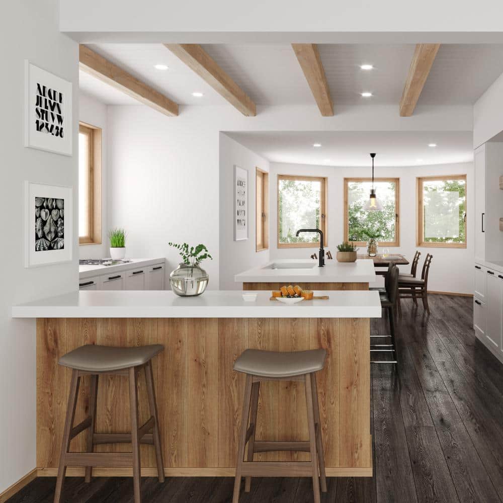 Rustic White Oak Unfinished U-Shaped Decorative Beam
