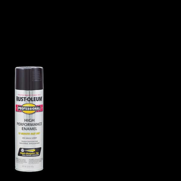 Rust-Oleum Professional 15 oz. High Performance Enamel Gloss Black Spray Paint (6-Pack)