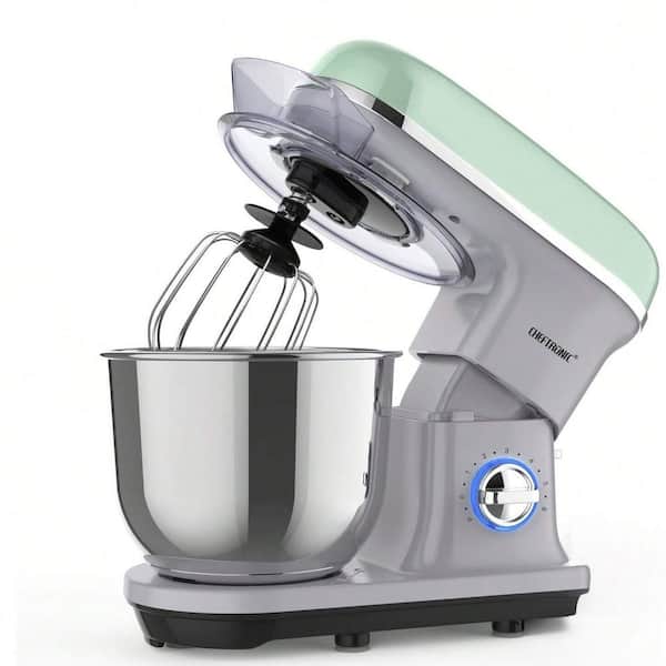 JEREMY CASS Big Chef 5.5 qt. 6-Speed Green Painted Stand Mixer with Wire Whip, Dough hook, Food Beater and Butter Beater