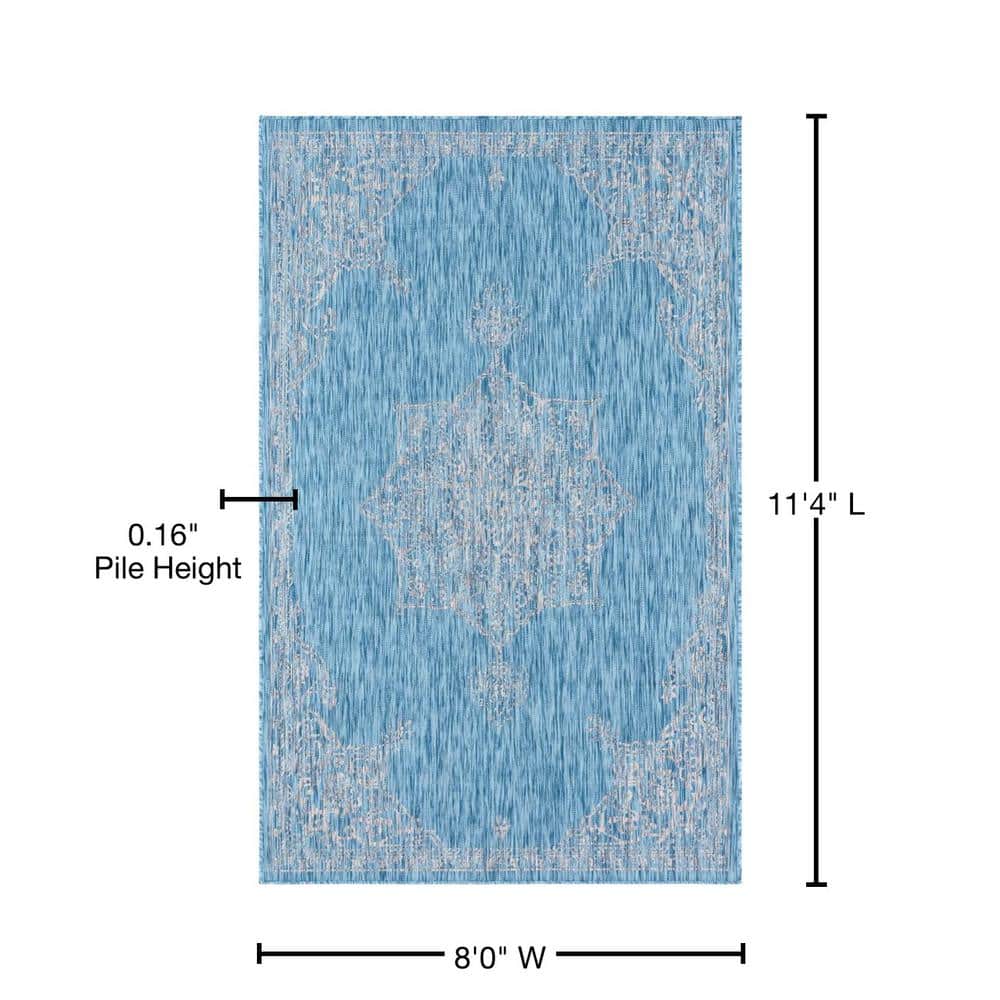 Aqua Breeze Easy-Care Synthetic Rectangular Outdoor Rug