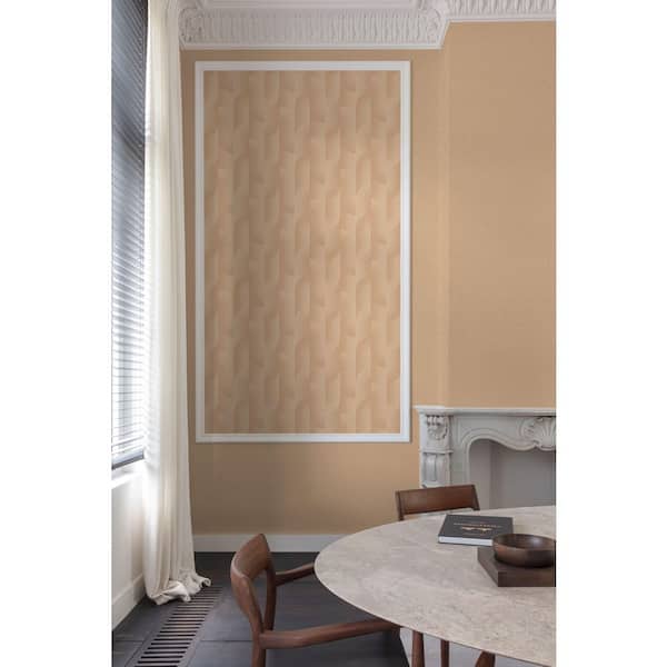 Cinnamon Frost Knitted Stripe Print Non Woven Non-Pasted Textured Wallpaper 57 sq. ft.
