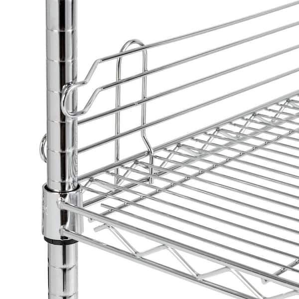 Heavy Duty Metal Shelves Adjustable 6 Tier Wire Shelving Unit with Wheels  Anti-Rust Sturdy Wire Shelf 77x48x18 Space Saving Steel Wire Rack for