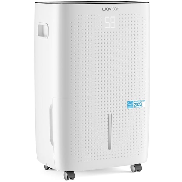 waykar 150-Pint Energy Star Dehumidifier with Tank Ideal for Basements, Industrial Spaces and Workplaces Up to 7,000 sq. ft.