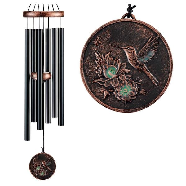 Wind Chimes for Outside, Vintage Hummingbird Deep Tone Wind Chime (32" Hummingbird)