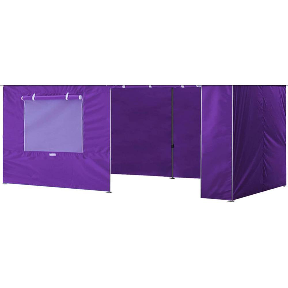 EURMAX Eur Max Series 10 ft. x 20 ft. Purple Pop-Up Canopy Tent with 4 ...