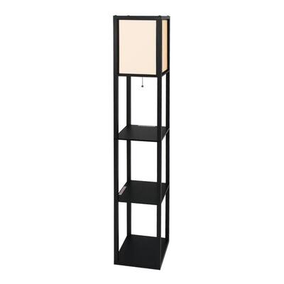 Shelf Column Floor Lamps The Home Depot Shelf Column Floor Lamps, Mainstays 69 Etagere Floor Lamp