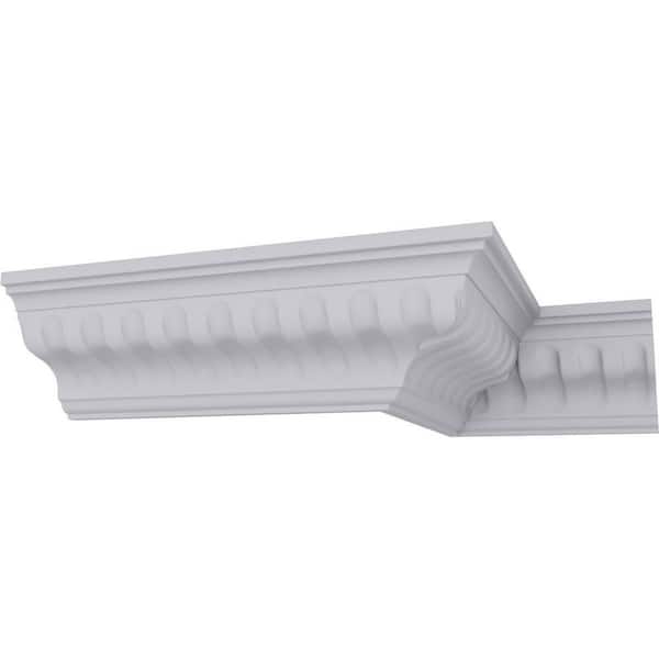 Ekena Millwork SAMPLE - 3-3/8 in. x 12 in. x 3-3/8 in. Polyurethane Linus Crown Moulding