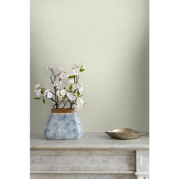 60.75 sq. ft. Ivory Nomi Embossed Vinyl Unpasted Wallpaper Roll