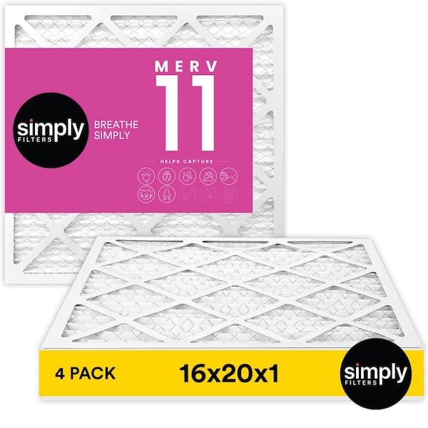 16 in. x 20 in. x 1 in. MERV 11 FPR 7 Pleated Furnace Air Filter (4-Pack)