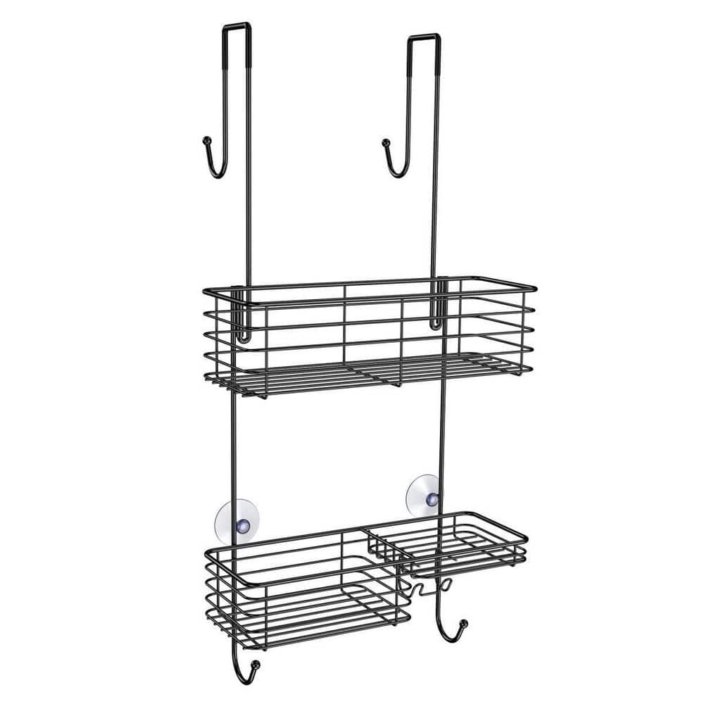 Dracelo Black Shower Caddy Over The Door, Stainless Steel Bathroom ...