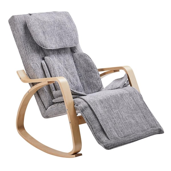 Unbranded Light Gray Linen Full Massage Function Massage Chair