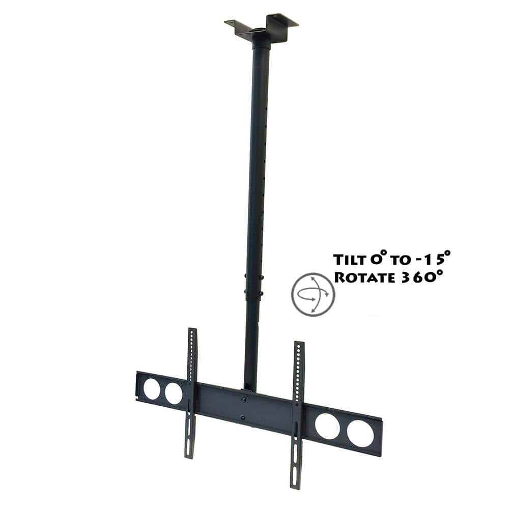 Black Adjustable Steel Ceiling Mount for 37"-70" Flat-Screen TV