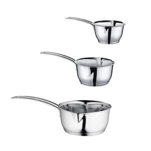 3-Piece Stainless Steel Sauce pan Set, Induction Ready