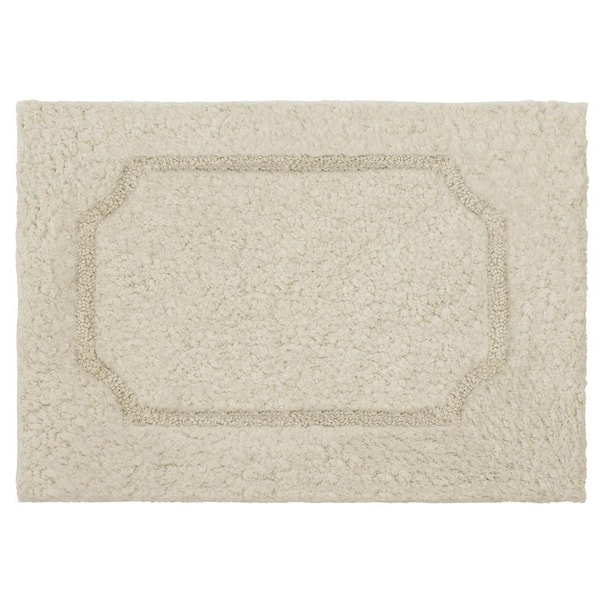 Unbranded Blossom Oatmeal 20 in. x 32 in. Premium Extra Plush Race Track Bath Rug