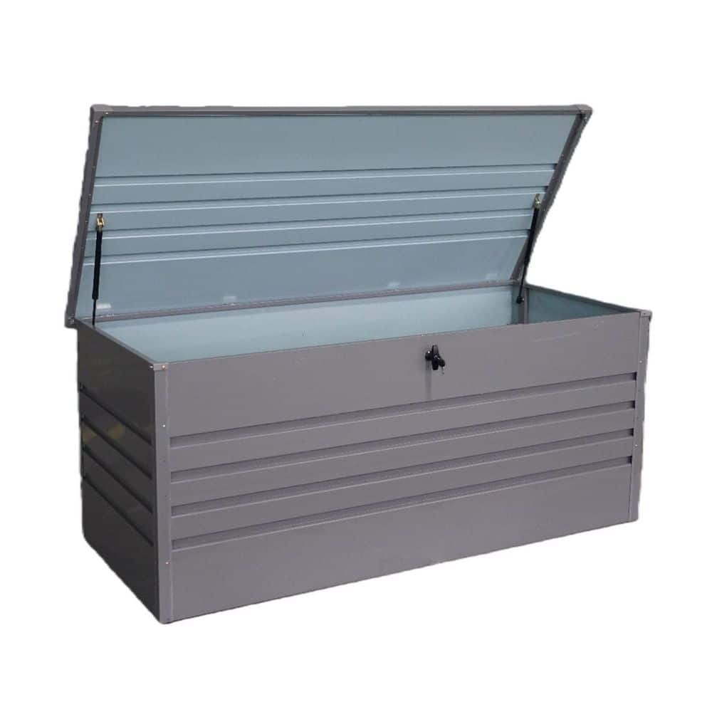 260 Gal. Outdoor Light Gray Metal Deck Box with Lockable Lid price history on PriceWatchPro