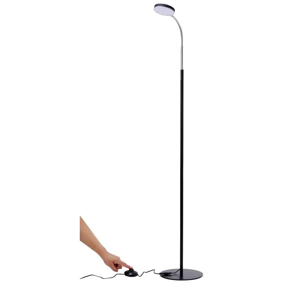 ArcLite Flex 52" Adjustable LED Floor Lamp for Kids in Black