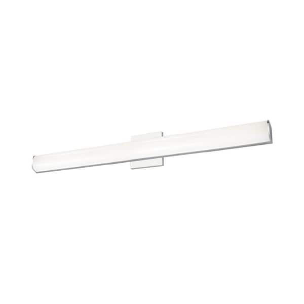 KUZCO Longitude 36-in 1 Light 45-Watt Chrome Integrated LED Vanity Light