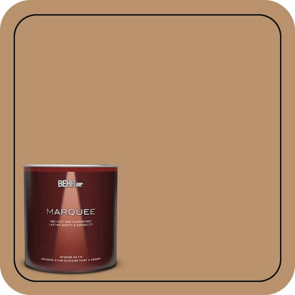 BEHR MARQUEE 1 qt. #S280-5 Windswept Leaves One-Coat Hide Matte Interior Paint & Primer
