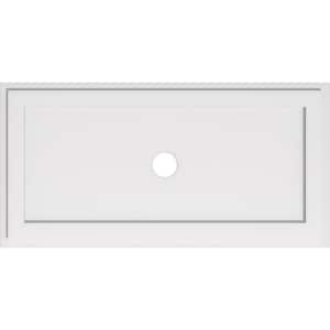 40 in. W x 20 in. H x 3 in. ID x 1 in. P Rectangle Architectural Grade PVC Contemporary Ceiling Medallion