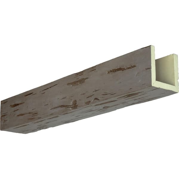 Ekena Millwork 10 in. x 12 in. x 14 ft. 3-Sided (U-Beam) Pecky Cypress Natural Honey Dew Faux Wood Ceiling Beam