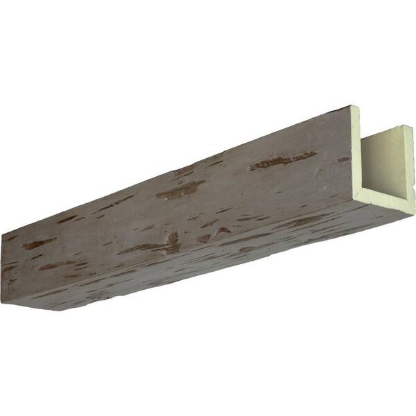Ekena Millwork 10 in. x 12 in. x 22 ft. 3-Sided (U-Beam) Pecky Cypress Natural Honey Dew Faux Wood Ceiling Beam