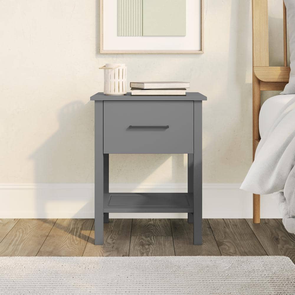 JAYDEN CREATION Leslie Mid-Century Modern Black 2-Drawer