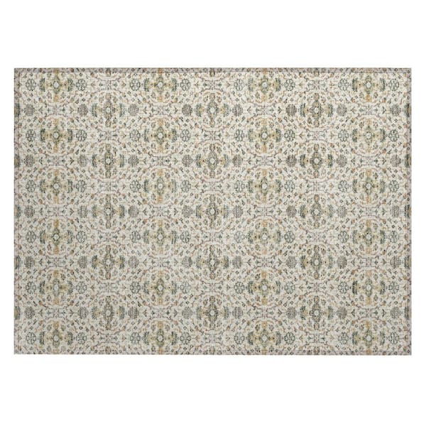 Chantille Machine Washable Indoor/Outdoor Abstract ACN2917 Cream 2 ft. x 3 ft. Accent Rug