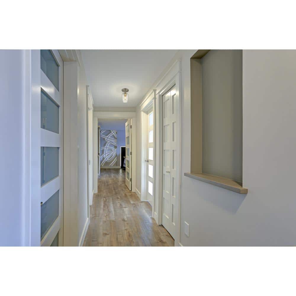 Joliet Brushed Nickel 9.5" Contemporary Flush Mount Ceiling Light