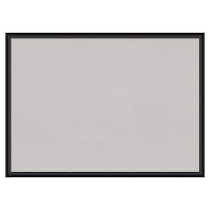 Lucie Black Wood Framed Grey Corkboard 29 in. x 21 in Bulletin Board Memo Board