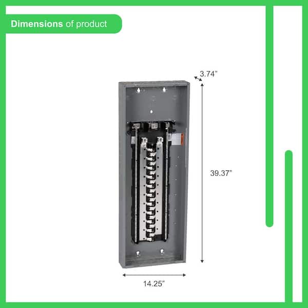 Square D Homeline 225 Amp 42-Space 84-Circuit Indoor Convertible Main Lugs Load Center with Cover