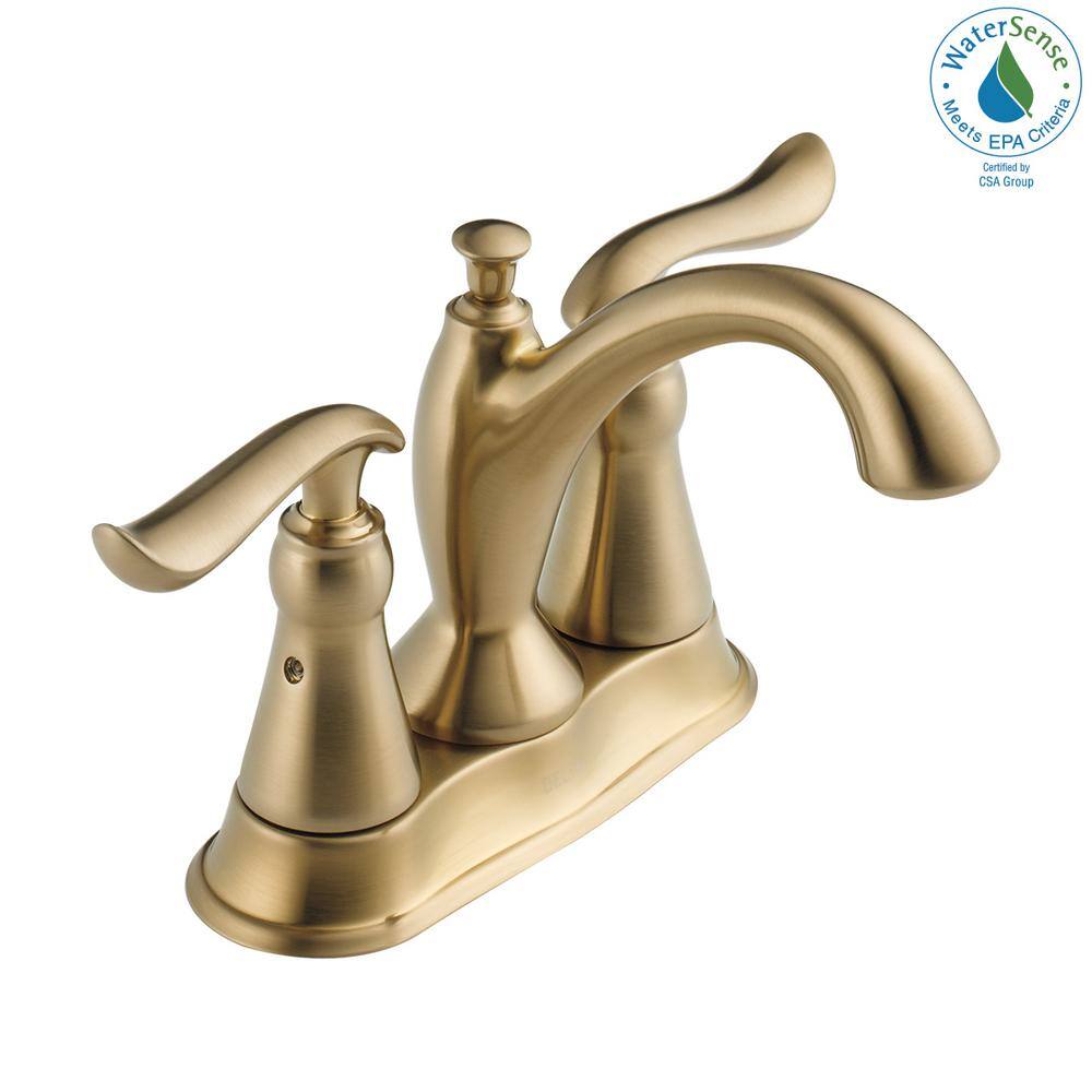 Linden Modern Centerset Zinc Bathroom Faucet in Champagne Bronze