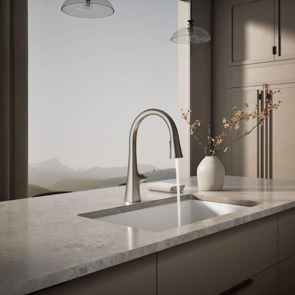 KOHLER Graze Single-Handle Pull-Down Sprayer Kitchen Faucet with