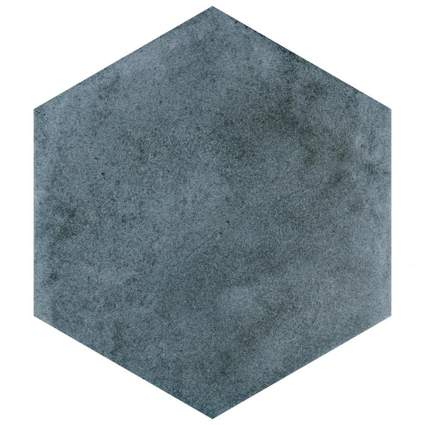 Merola Tile Matter Hex Blue 7-7/8 in. x 9 in. Porcelain Floor and Wall Tile (3.8 sq. ft./Case)