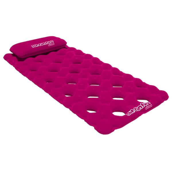 Airhead Sun Comfort Raspberry Cool Suede Pool Mattress