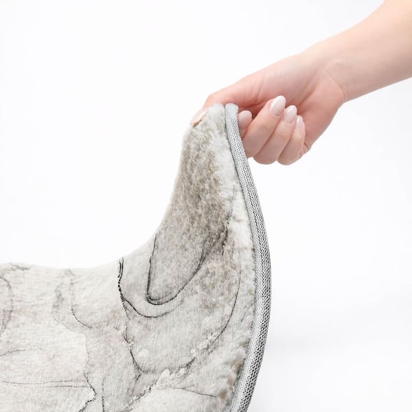 Dream Shag Premium Machine Washable Abstract ADS523 Silver 9 ft. x 12 ft. Area Rug