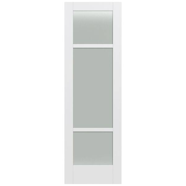 JELD-WEN 32 in. x 96 in. MODA Primed PMT1031 Solid Core Wood Interior Door Slab w/Translucent Glass