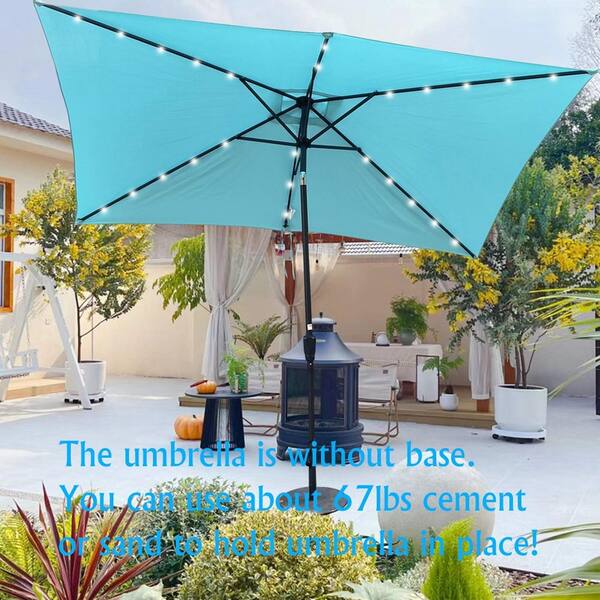 11' rectangular patio umbrella 11x15ft Extra Large Sturdy Patio Umbrellas, Grey