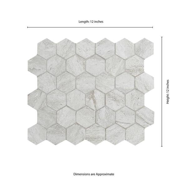 MSI Nyon Gray Hexagon 12 in. x 12 in. Matte Porcelain Floor and